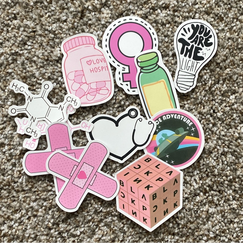 ❤️ 3/$15 pack of 11 Vibrant Sticker Collection - Picture 1 of 1